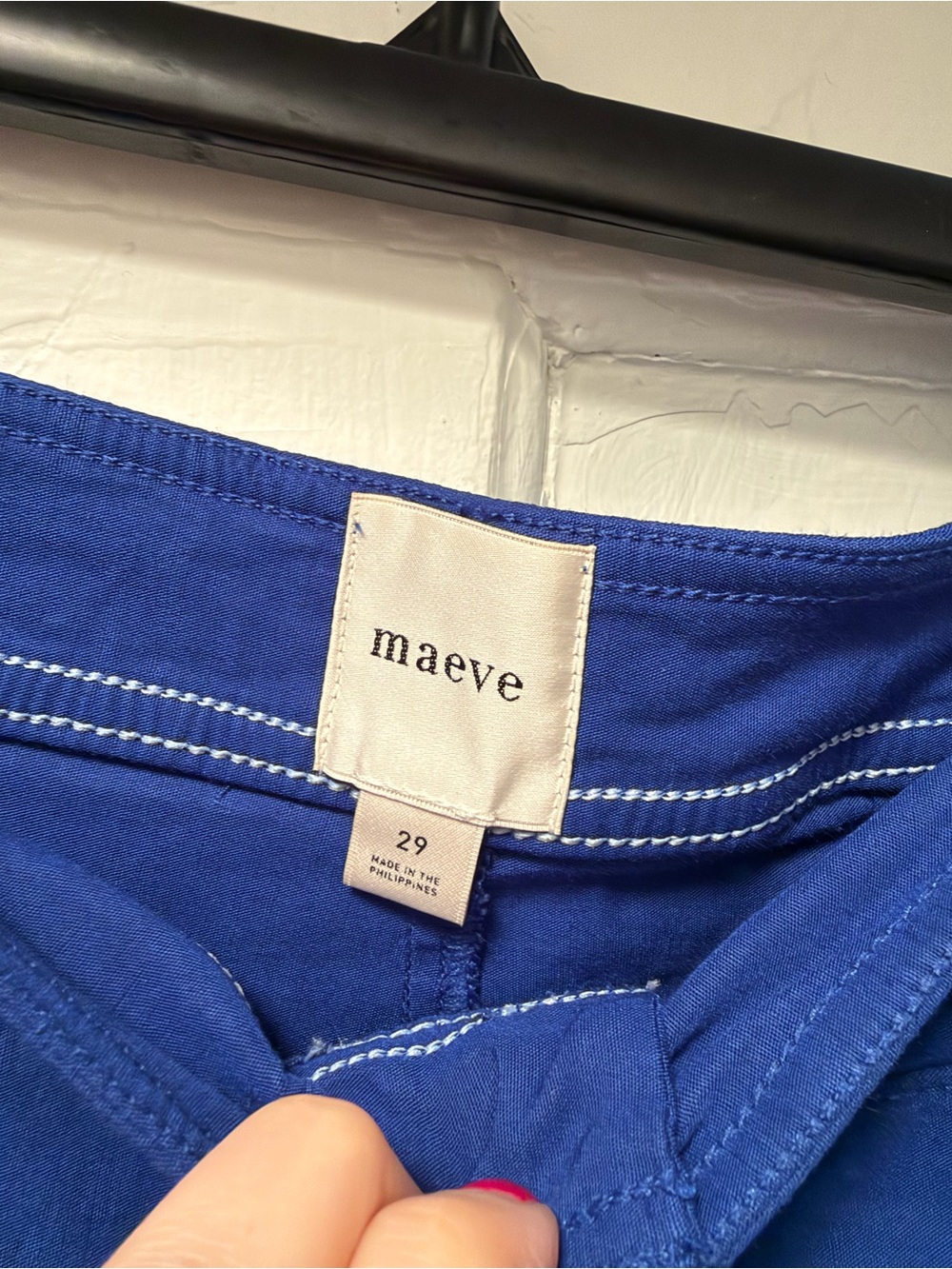Maeve Wide-Leg High-Rise Pants in Cobalt Blue - Picture 6 of 11